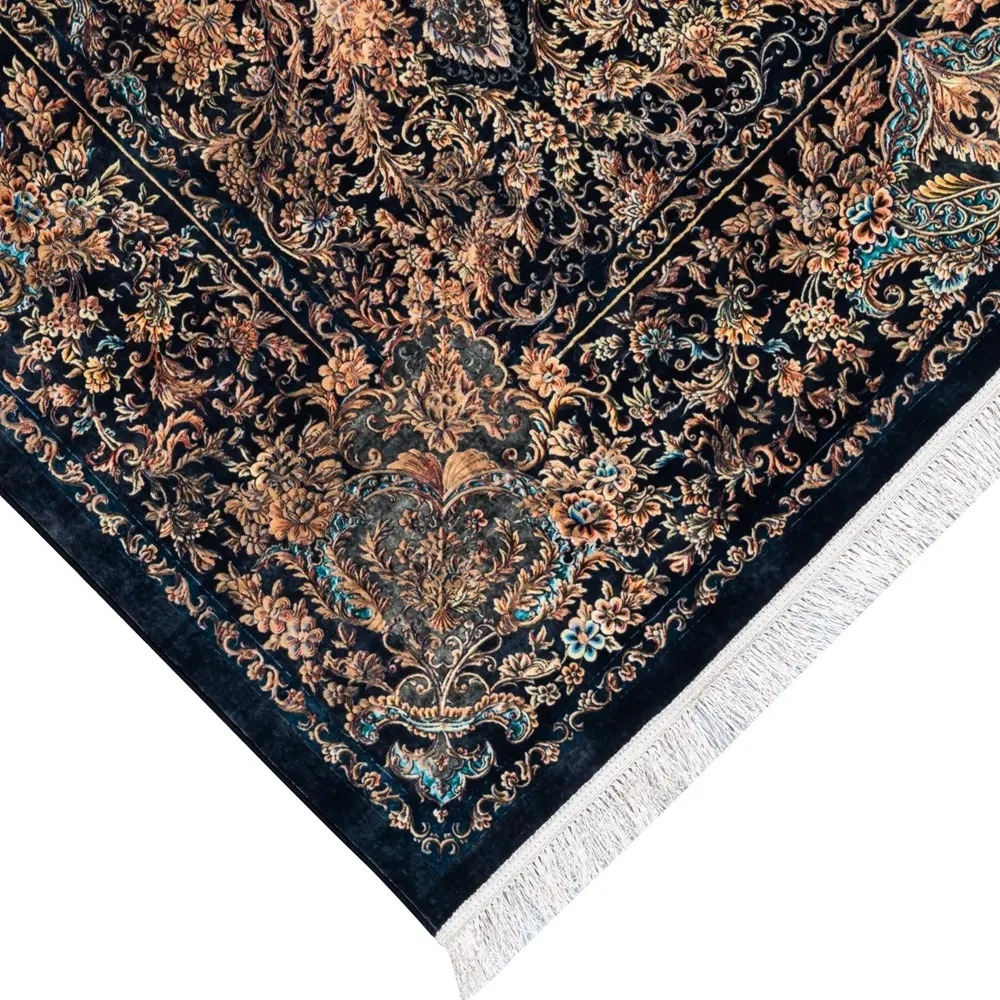 فرش ماشینی کد 25cn0330 سیاه 1200 شانه